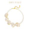 Simple Rituals 海之月夜 意大利设计纯手工天然螺纹珍珠海螺项链