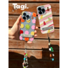 Tagi.水果钻石《小尾巴》隐藏折叠金属支架透明手机壳