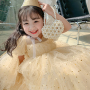 女童夏装连衣裙2024韩版洋气儿童装夏季裙子小女孩网纱公主裙