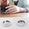 925纯银饰品 韩国杂志款 手工开口编织复古泰银指环戒指