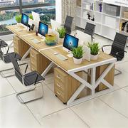 职员办公桌电脑桌椅组合现代简约办公家具26四4人工作位屏风卡座