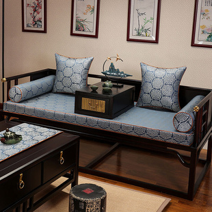 新中式红木沙发垫坐垫冬季防滑垫椅子垫椅垫沙发套罩冬天垫子