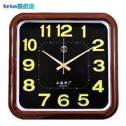 上海钟厂14英寸静音大挂钟客厅办公室现代简约石英钟墙上挂表时钟
