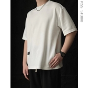 PSS2023夏季美式insT恤三本针重磅设计侧边个性口袋纯色短袖2