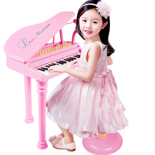 宝丽1504D儿童电子琴带麦克风早教乐器钢琴音乐女孩玩具