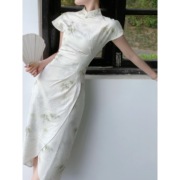 橘里CHIU/玉生烟/新中式仙气短袖旗袍裙改良禅意设计款国风连衣裙