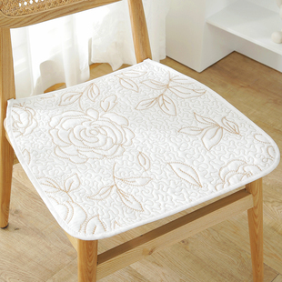 简约现代纯色薄款椅子垫餐椅垫，全棉素雅坐垫，纯棉防滑办公椅座垫子