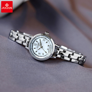 韩国聚利时女表时尚，小巧表盘精致数字钢带手表知性防水时装表