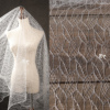 网纱/白色树叶造型纱 透视蕾丝背景布婚纱礼服时装设计师布料