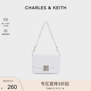 CHARLES&KEITH春季CK2-80782030金属扣链条单肩小方包女包