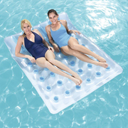 单双人(单双人)充气浮床，成人多人水，上浮排遮阳漂浮气垫网布休闲椅游泳圈
