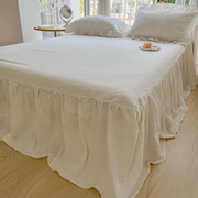 韩版公主风床裙三件套水洗棉，床单单件床垫床罩防尘套席梦思保护套