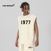 fogmurua复线第七季主线(季主线，)夏季情侣1977无袖，t恤背心潮牌高街男女款