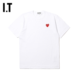 IT CDG PLAY COMME des GARCONS川久保玲男装短袖T恤红色爱心刺绣