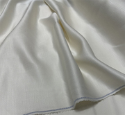 订单孤品复古奶白色丝光斜纹重磅34姆米真丝麻精纺面料设计师布料