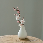新中式手工陶瓷梅花牡丹，玫瑰向日葵立体仿真花创意，家用花瓶摆件