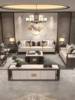新中式乌金木沙发组合现代中式大小户型客厅别墅黑檀实木高档家具