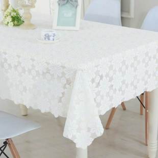蕾丝桌布餐桌布针织，长方形镂空白色茶几刺绣，布艺欧式床头盖布桌垫