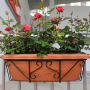 。阳台栏杆露台壁挂挂架长方形花盆专用花架简约铁艺花架子霍伦盆