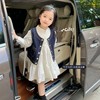 韩版儿童可爱套装春秋女童长袖洋气连衣裙宝宝牛仔马甲外套潮