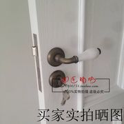 青室铜房门锁陶瓷静锁门音门锁美式门锁室内M锁卧古锁实木门分体