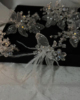 法式新娘头饰超仙森系水晶花朵，发簪边夹婚纱礼服配饰影楼写真拍照