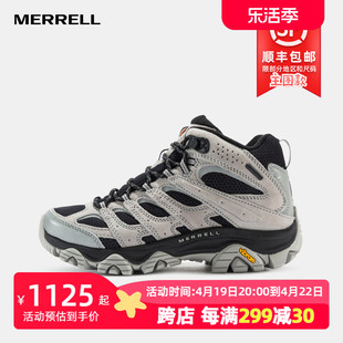 MERRELL迈乐男鞋MOAB 3反光款高帮防水减震徒步户外登山鞋运动鞋