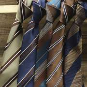 复古咖色蓝色花纹条纹，领带8公分男正装，商务休闲新郎结婚主持领带
