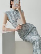 Srose 黎川 原创设计复古改良新中式旗袍式连衣裙修身显瘦日常款