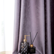 轻奢窗帘布紫色高温定型客厅，卧室高档遮光2022年北欧简约现代