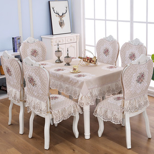 欧式餐桌布凳子椅垫套装椅子套罩靠背家用北欧坐垫长方形简约布艺