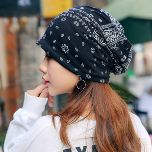 套头帽民族风系列欧美系韩系腰果花包头帽子孕妇帽堆堆帽两用围脖