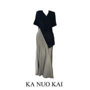 法式名媛风设计感不规则短袖T恤女夏季包臀鱼尾半裙显瘦两件套装