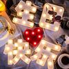 led英文字母数字表白浪漫惊喜生日求婚布置创意用品后备箱装饰灯