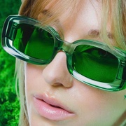 SUNGLASSES方形彩色墨镜太阳眼镜欧美男女同款走秀夜店炫酷街拍