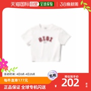 韩国直邮Oioi T恤男女款白色上装短袖红logo徽标潮流小众时尚休闲