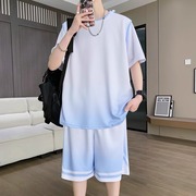 短袖t恤运动套装男孩12-15岁初中学生篮球服13青少年大童速干球衣