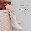 婴儿公主薄款可爱高筒袜(高筒袜)蝴蝶结夏季儿童，宝宝西班牙镂空网眼长筒袜
