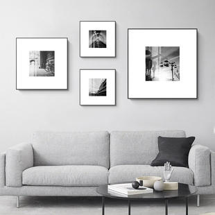 现代黑白摄影风景装饰画客厅玄关工作室照片墙挂画样板间轻奢壁画