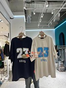magic女装韩版同步大码定制数字t恤23号藏蓝色半袖运动上衣定制新
