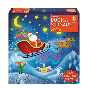 预 售圣诞老人故事书和三幅9片拼图Santa Book and 3 Jigsaws 3岁以上儿童游戏互动图书盒装 送礼佳品 英文原版 进口书籍