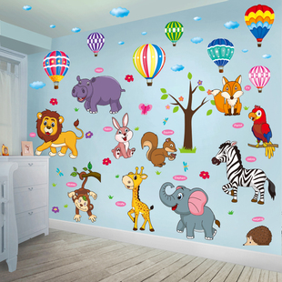 卡通贴画儿童房贴纸，婴儿房间装饰画墙面，墙上墙壁墙纸自粘早教墙贴