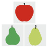 enzomari红色苹果绿色梨子，北欧极简约卡通，儿童房装饰画海报贴画