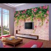 玫瑰壁画自粘客厅墙贴画，电视背景墙贴花草贴画卧室风景贴纸墙纸