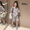 耐克顿女童短袖套装2024运动两件套中大童，洋气韩版休闲夏装潮