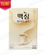 韩国进口咖啡东西麦馨牛奶味3合1白金速溶咖啡粉100条礼盒