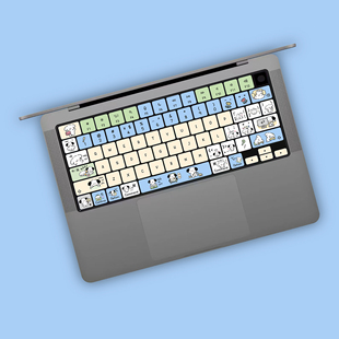 线条小狗适用于2022苹果MacBook键盘贴纸Pro14寸Air13笔记本贴纸