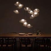 北欧简约客厅玻璃艺术吊灯创意，个性餐厅吧台别墅样板间展厅楼梯h