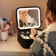 化妆包女2023高端便携带镜子化妆师专用化妆箱旅行大容量手提