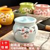 日式调味盒陶瓷装盐罐单个辣椒油罐猪油罐家用带盖子调味罐放盐家